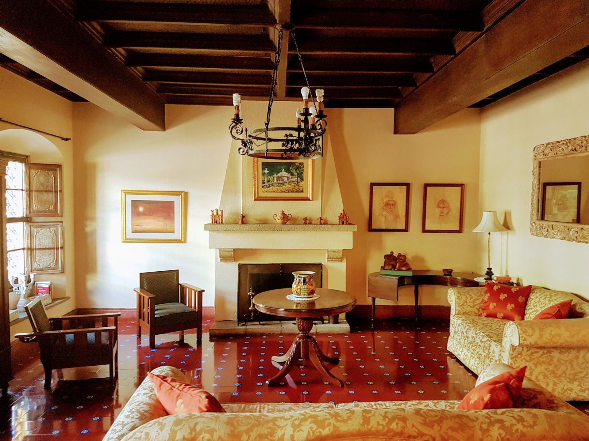 casa carmel fireplace